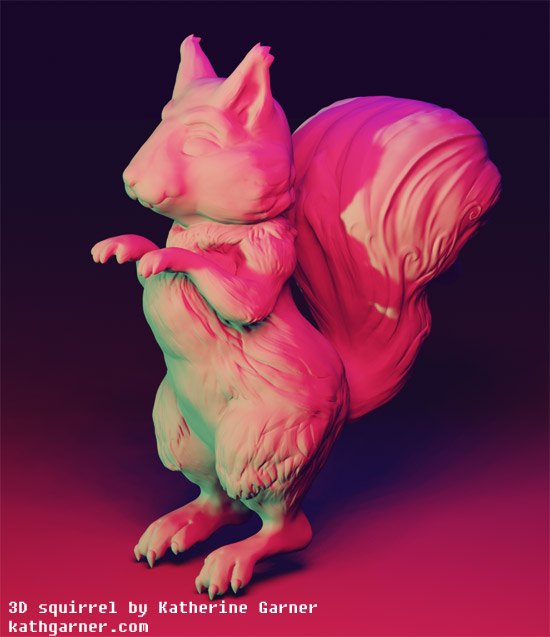Squirrel 3D sculpt